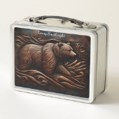 Lunch Box Apex Predator : Grizzly aigu en cuir (Dos)