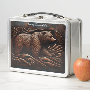Lunch Box Apex Predator : Grizzly aigu en cuir