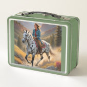Lunch Box Appaloosa Horse aquarelle Leopard (Dos)
