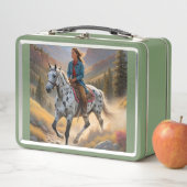 Lunch Box Appaloosa Horse aquarelle Leopard (En situation)