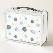 Lunch Box Aquarelle Blue Space Planet Motif (Dos)