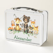 Lunch Box Aquarelle Bois Animaux forestiers (Dos)