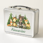 Lunch Box Aquarelle Bois Forêt Animaux Arbres (Devant)