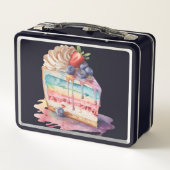 Lunch Box Aquarelle Coupe de gâteau Délice : (Dos)