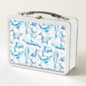 Lunch Box aquarelle dauphin poisson sans soudure motif, daup (Devant)