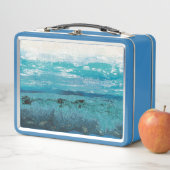 Lunch Box Aquarelle de bleu de saphir (En situation)
