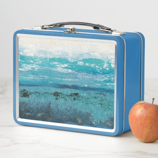 Lunch Box Aquarelle de bleu de saphir (En situation)