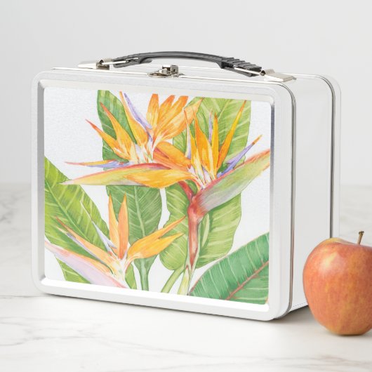 Lunch Box Aquarelle de fleurs exotiques (En situation)