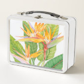 Lunch Box Aquarelle de fleurs exotiques (Devant)
