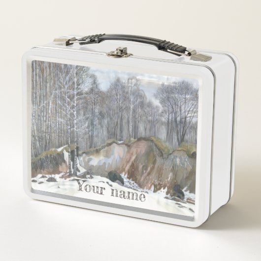 Lunch Box Aquarelle de ravin neigeux (Devant)