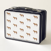 Lunch Box Aquarelle équestre du cheval de peinture américain (Dos)