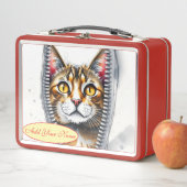Lunch Box Aquarelle mignonne belle collection de chats moder (En situation)