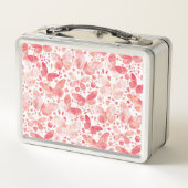 Lunch Box Aquarelle Papillon Motif rose (Dos)