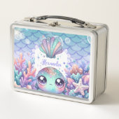 Lunch Box Aquarelle personnalisée sous la mer (Devant)