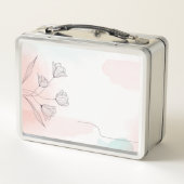Lunch Box Aquarelle rose romantique (Dos)
