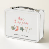 Lunch Box Aquarelle sucre de canne de boissons de Noël (Dos)