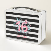 Lunch Box Aquarelles Fleurs Et Numéros (Dos)