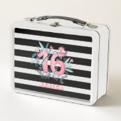 Lunch Box Aquarelles Fleurs Et Numéros (Devant)