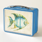 Lunch Box Aquarium bleu et jaune Poisson (Dos)