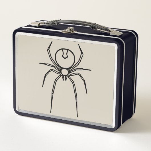 Lunch Box Araignée - Bone White et Bat Black (Devant)