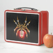 Lunch Box Araignée en vapeur noire (En situation)