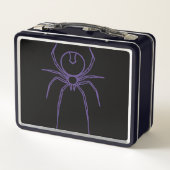 Lunch Box Araignée en violet et noir (Dos)
