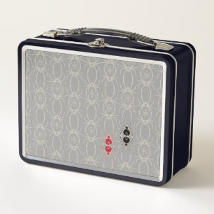 Lunch Box Araignées - Gris fantôme et Blanc osseux
