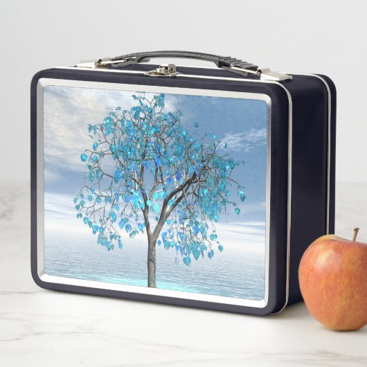 Lunch Box Arbre bleu cristal (En situation)