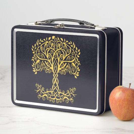 Lunch Box Arbre Celtique Jaune (En situation)
