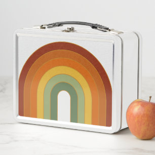 Lunch Box Arc en arc-en-ciel des années 70 rétro