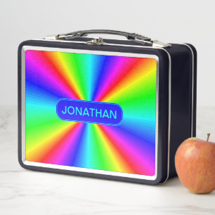 Lunch Box Arc-en-ciel brillant coloré Personnalisé