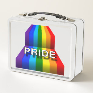 LUNCH BOX ARC-EN-CIEL DE FIERTE BLANC POLICES