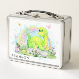 Lunch Box Arc-en-ciel et papillons Dinosaure pour enfants