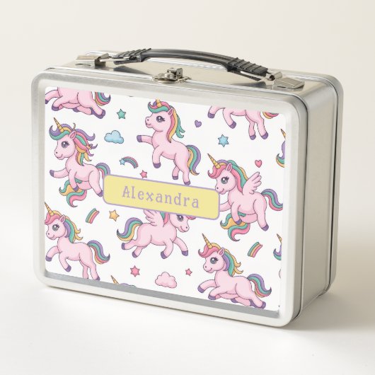 Lunch Box Arc-en-ciel Licorne Mignonne (Devant)