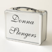 Lunch Box Argent et noir fantaisie (Dos)
