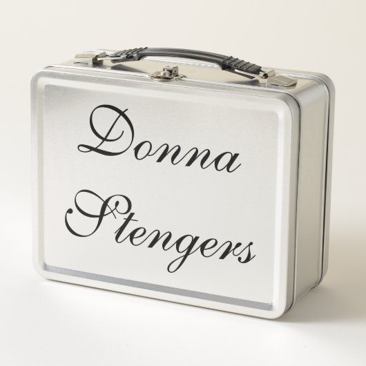 Lunch Box Argent et noir fantaisie (Devant)