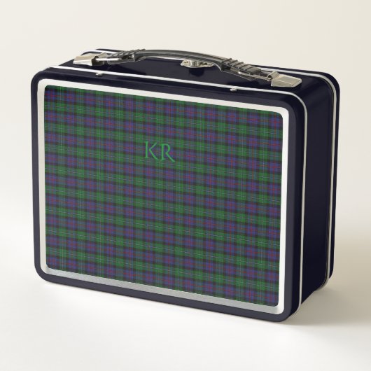 Lunch Box Argyll District Tartan avec monogramme / initiales (Dos)
