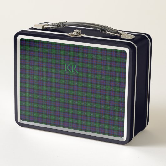 Lunch Box Argyll District Tartan avec monogramme / initiales (Devant)