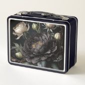 Lunch Box Arrangement gothique Rose Fleur noire (Dos)