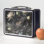 Lunch Box Arrangement gothique Rose Fleur noire (En situation)