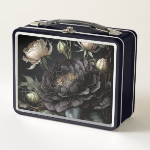 Lunch Box Arrangement gothique Rose Fleur noire