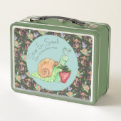 Lunch Box Arrêtez et sentez le Motif de l'escargot des frais (Dos)