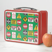 Lunch Box Arrêtez les panneaux routiers amusants N'entrez pa (En situation)