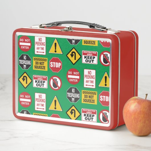 Lunch Box Arrêtez les panneaux routiers amusants N'entrez pa (En situation)