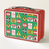 Lunch Box Arrêtez les panneaux routiers amusants N'entrez pa (Dos)