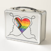 Lunch Box Art de ligne de cœur de fierté de progrès (Devant)
