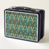Lunch Box Art Déco Or, Émeraude Verte & Sarcelle (Dos)