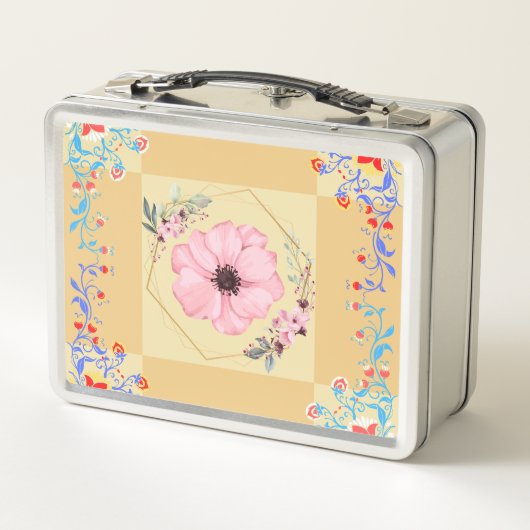 Lunch Box Art du printemps, conception graphique des fleurs (Dos)