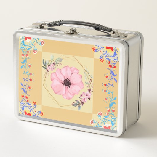 Lunch Box Art du printemps, conception graphique des fleurs (Devant)