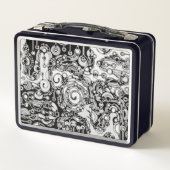 Lunch Box Art Géométrique Noir Et Blanc 3 (Dos)